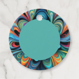 Färgfull blomma Boho Gåvor Etiketter