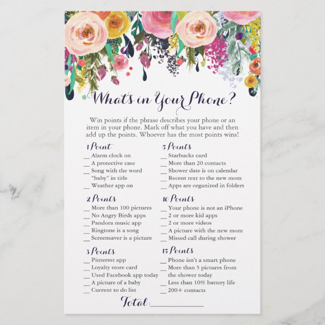 Färgfull blomma Det som finns i ditt Mobila spel,  (Framsida)