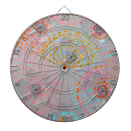 Färgfull blomma mönster med prickat grafiskt linje darttavla