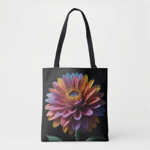 Färgfull blomma tygkasse