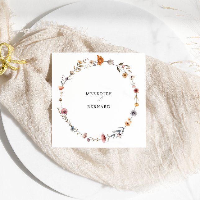 Färgfull Blommigt Bröllop Pappersservett (Skapare uppladdad)