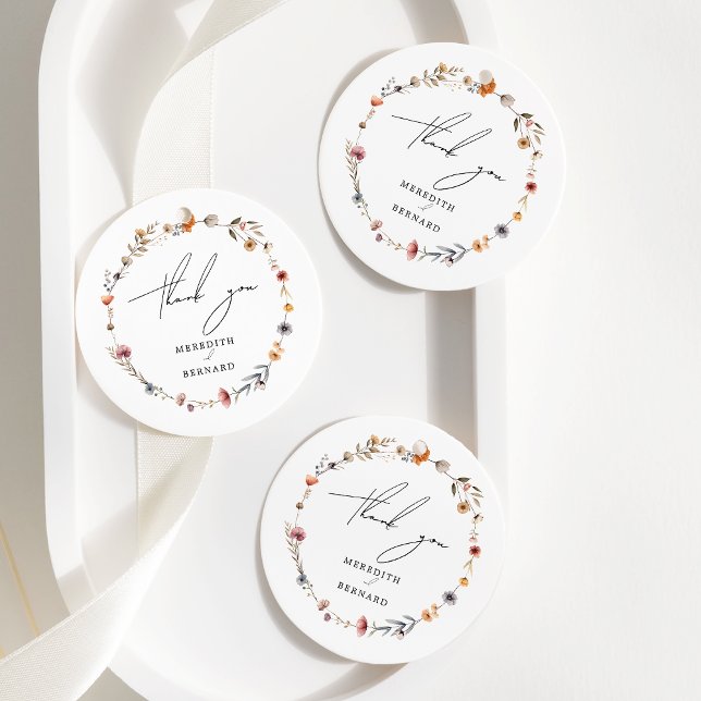 Färgfull Blommigt Bröllop Tack Gåvor Etiketter (Skapare uppladdad)