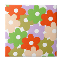 Färgfull Blommigt Enkel tropisk blomma Mönster Vin