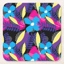 Färgfull Blommigt för Chic & Dot Mönster med Löv Underlägg Papper