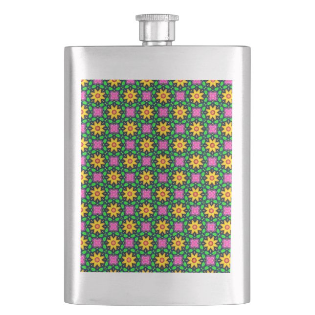 Färgfull Blommigt Gula blommor Mönster Fickplunta (Framsidan)