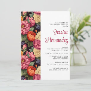 Färgfull Blommigt Inbjudningskort för möhippan