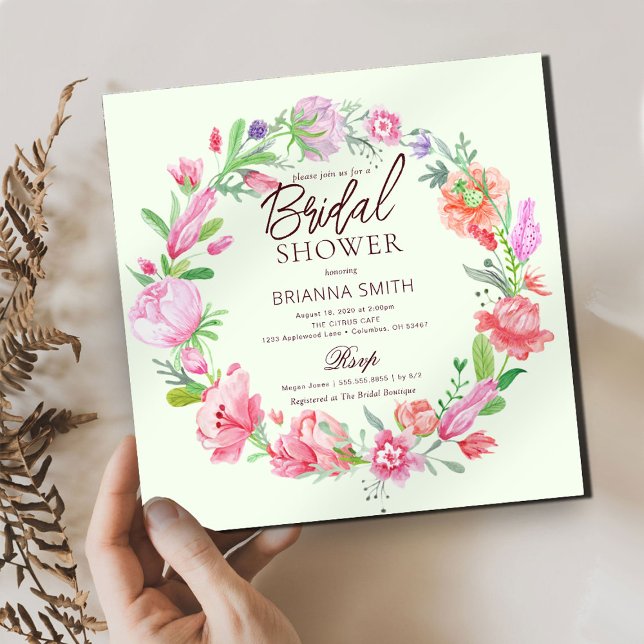 Färgfull Blommigt Krona Inbjudningskort för möhipp (Skapare uppladdad)