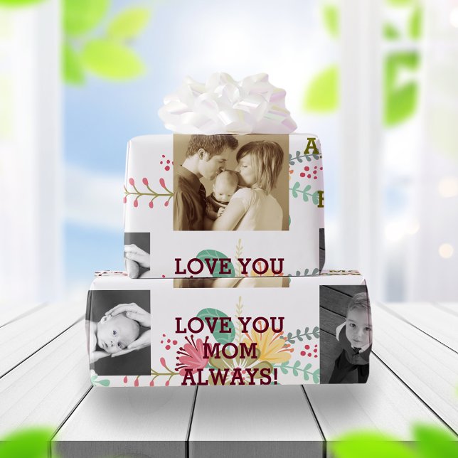 Färgfull Blommigt Mors dag Presentpapper (Skapare uppladdad)