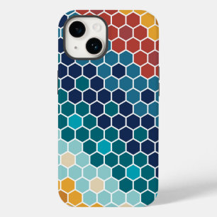 Färgfull Blommigt Mosaic Hexagon Mönster