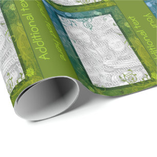 Färgfull Blommigt Swirl Ram Photo Personlig Presentpapper