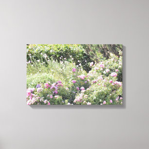 Färgfull Blomsterträdgård Canvastryck