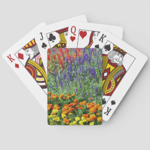 Färgfull Blomsterträdgård under sommaren Casinokort