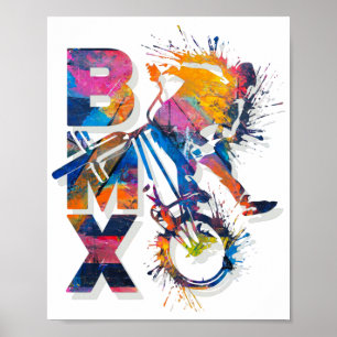 Färgfull Bmx Bike BMX-Poster Poster