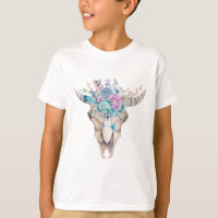 Färgfull Boho-Blommigt Skull