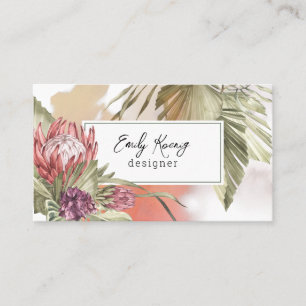Färgfull Boho-Blommigt Visitkort