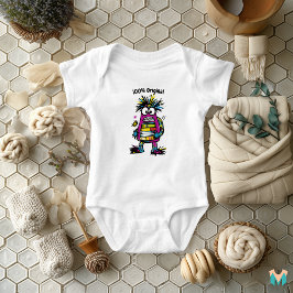 Färgfull Bok Monster Småbarn Roligt T Shirt