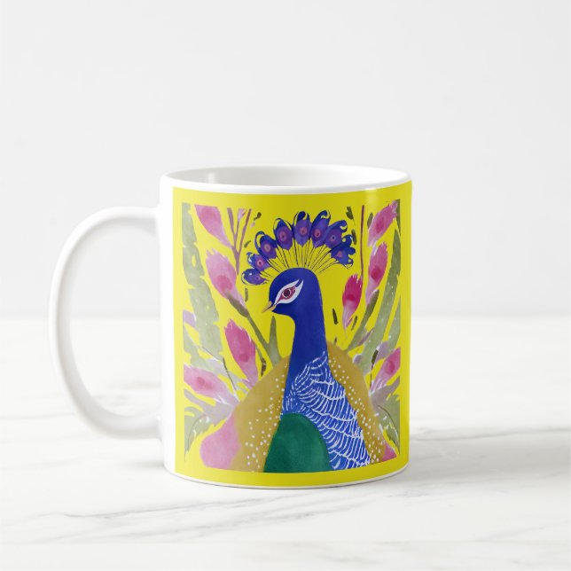 Färgfull boskap kaffemugg (Vänster)