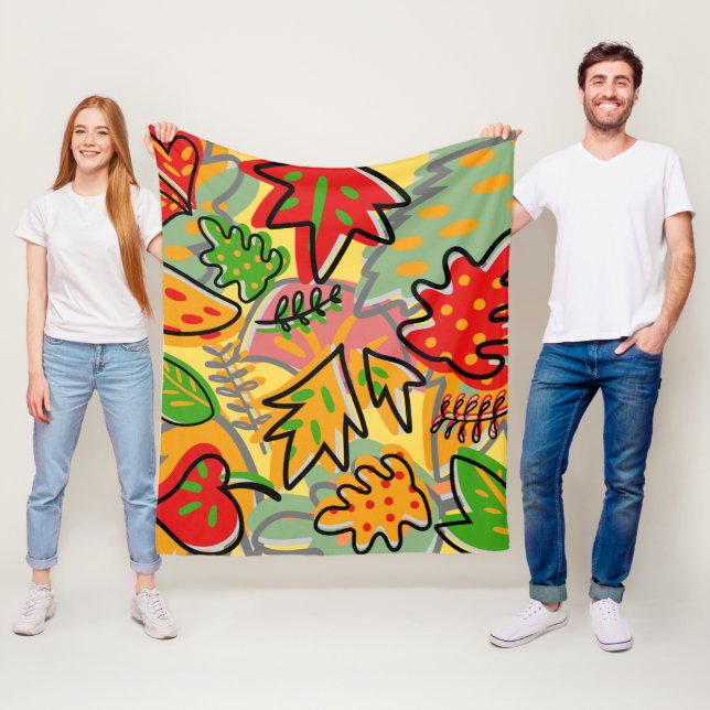 Färgfull botanisk vintage - keepsakpresenter för h fleecefilt (På plats)