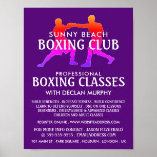 Färgfull Boxing Match, Boxing Class Advert Poster