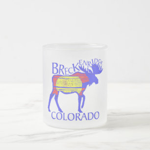 Färgfull Breckenridge Colorado moose frosted mugg