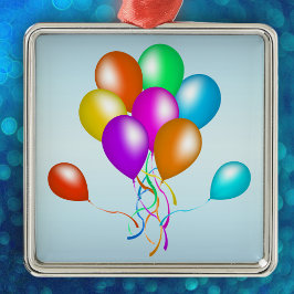 Färgfull Bright Bunch av ballonger Julgransprydnad Metall