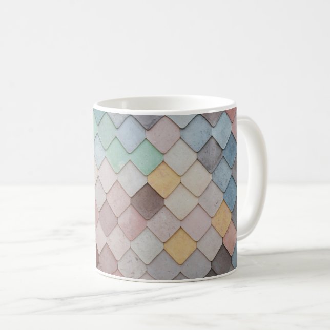 Färgfull Bright-Stor-tegelvägg - kraftig Urban-des Kaffemugg (Framsida höger)
