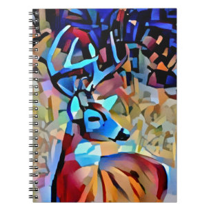 Färgfull Buck Hjort Art Journal bärbar dator Anteckningsbok