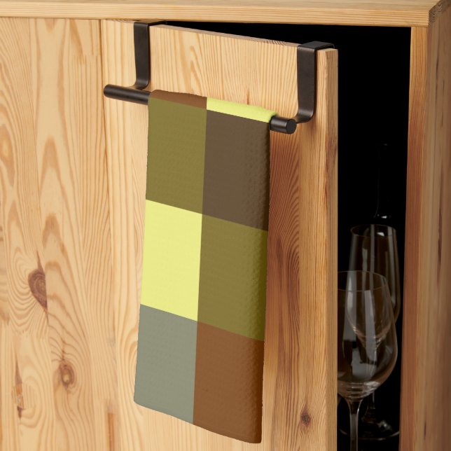 Färgfull buffelkontroll PCED Mönster Kökshandduk (Thirds Fold)