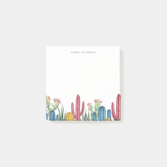 Färgfull Cacti Post-it Block (Framsida)