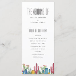 Färgfull Cacti | Tema för förtjänt | BRÖLLOPSPROGR Program