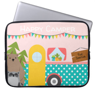 Färgfull Camper Lycklig Laptop Fodral