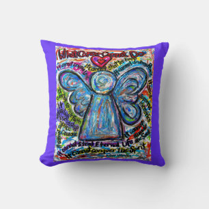 Färgfull cancer Angel Decorative Dekorativ kudde