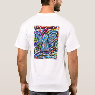 Färgfull cancer Angel T-shirt (Grålskydd och Dikt)
