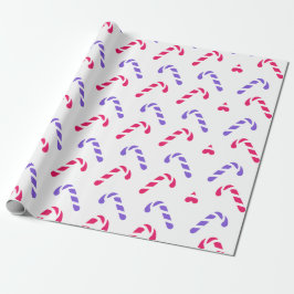 Färgfull Candy cane Mönster Presentpapper