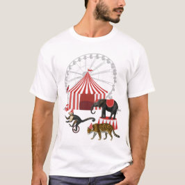 Färgfull Carnival-festivaltema Djur som är högst u T Shirt