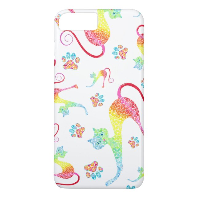 Färgfull Cat iPhone/iPad-väska Case-Mate iPhone Skal (Baksida)