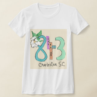 Färgfull Charleston South Carolina-områdeskod T Shirt