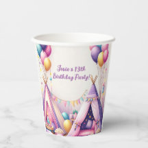 Färgfull charming Teepee Birthday Sleepover Party