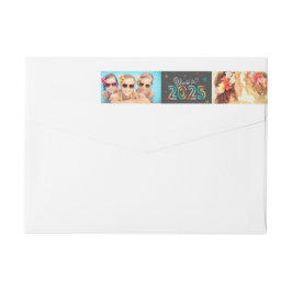 Färgfull Cheers till 2025 Stars Gott nytt år Photo Etikettband