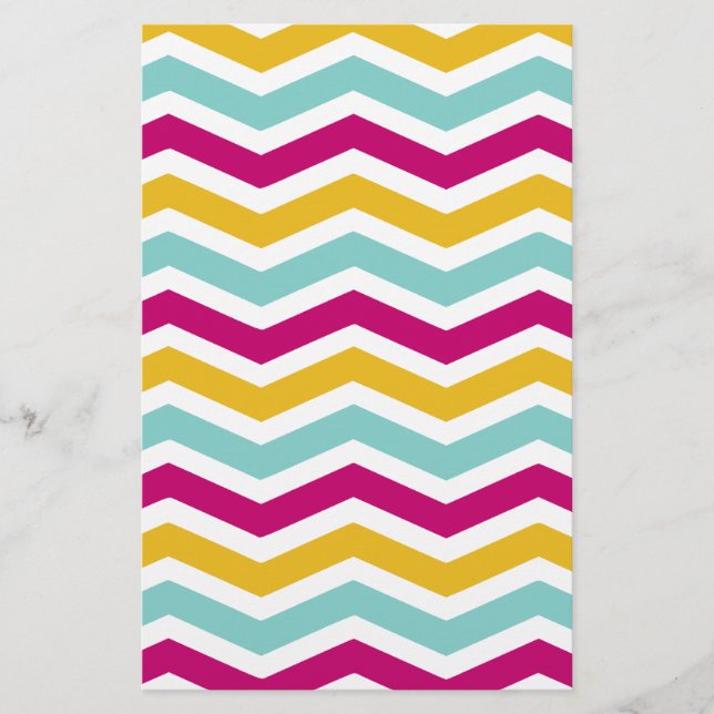Färgfull Chevron Brevpapper (Framsida)