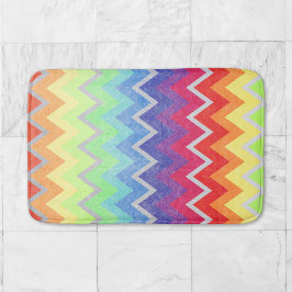 Färgfull Chevron Cute Rainbow färg Struktur Badrumsmatta