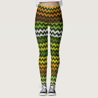 Färgfull Chevron Modern Leather #32 Leggings