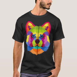 Färgfull chowchow, söt Hund konstnärliga Geomet T Shirt