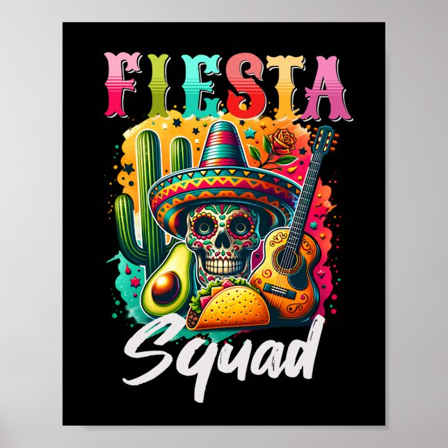 Färgfull Cinco de Mayo Fiesta Squad-design Poster (Framsidan)