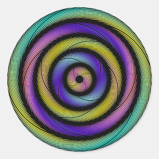 färgfull cirkel med tankstreck runt klistermärke