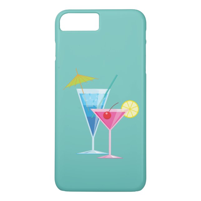 Färgfull Cocktails iPhone 7 Plus Fodral-turkos Case-Mate iPhone Skal (Baksida)