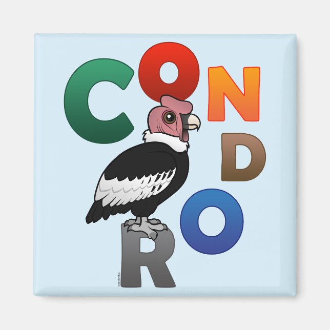 Färgfull Condor Magnet (Framsidan)