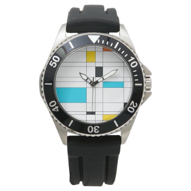 Färgfull, coola, trendig, modern illustrationskons armbandsur (Framsida)