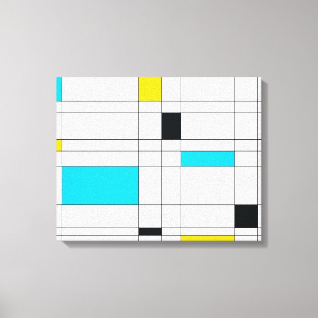 Färgfull, coola, trendig, modern illustrationskons canvastryck (Framsida)