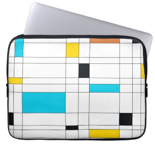 Färgfull, coola, trendig, modern illustrationskons laptop fodral